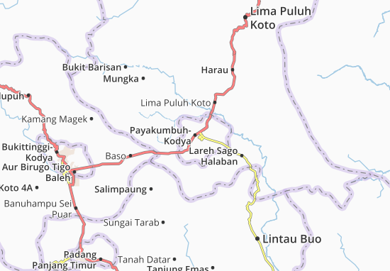 Carte-Plan Payakumbuh-Kodya