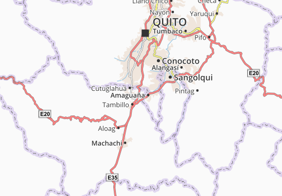 Kaart Plattegrond Uyumbicho