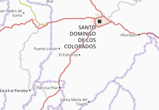 Karte Stadtplan El Esfuerzo