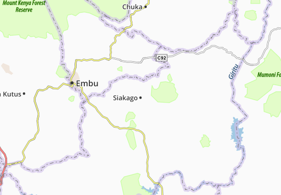 Kaart Plattegrond Siakago