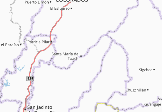 Karte Stadtplan Santa María del Toachi