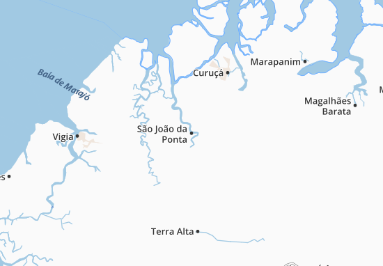 Kaart Plattegrond São João da Ponta