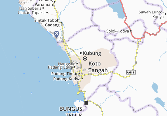 Karte Stadtplan Koto Tangah