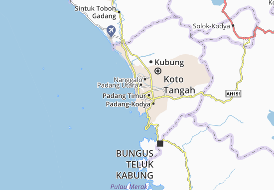 Karte Stadtplan Padang Barat