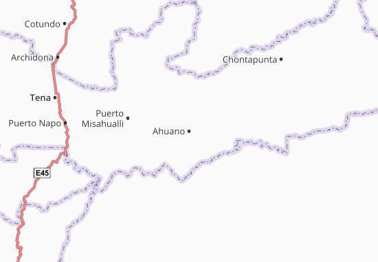 Karte Stadtplan Ahuano