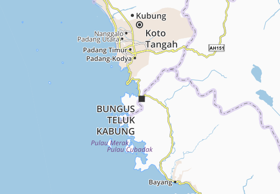 Karte Stadtplan Bungus Teluk Kabung