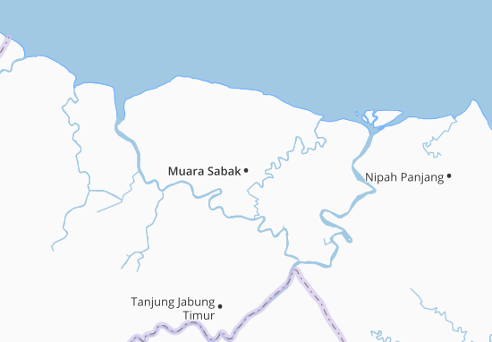Kaart Plattegrond Muara Sabak