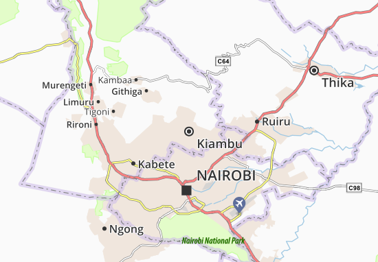 Karte Stadtplan Kiambu