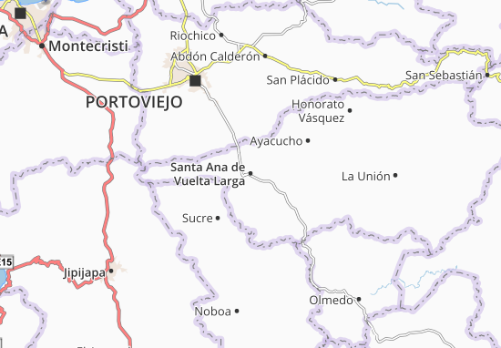 Karte Stadtplan Santa Ana de Vuelta Larga