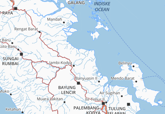 Kaart Plattegrond Tanjung Jabung Timur
