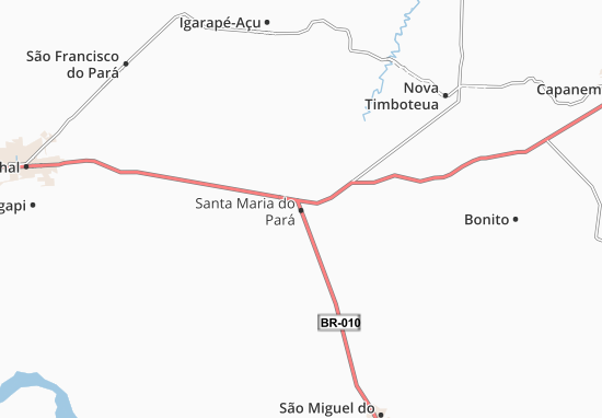 Kaart Plattegrond Santa Maria do Pará