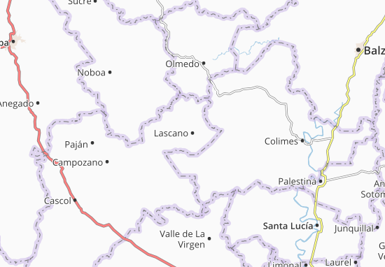 Karte Stadtplan Lascano