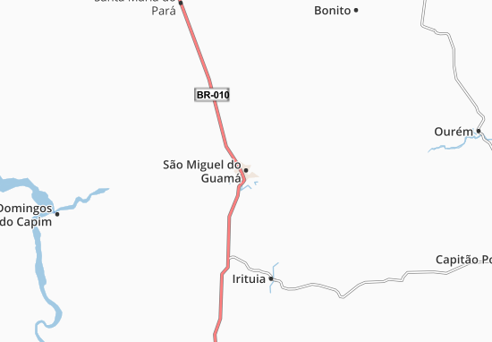 Karte Stadtplan São Miguel do Guamá