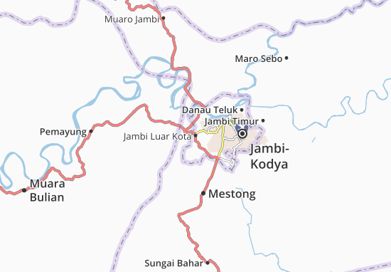Kaart Plattegrond Jambi Luar Kota
