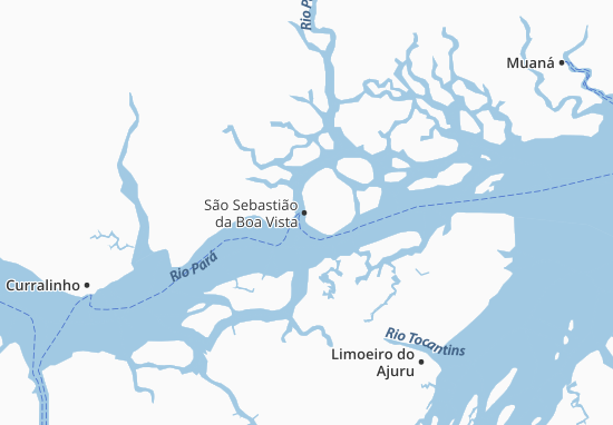 Karte Stadtplan São Sebastião da Boa Vista