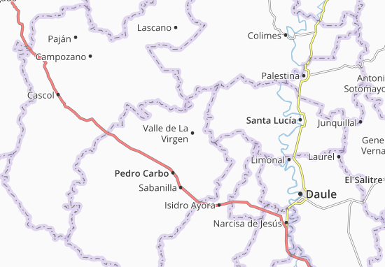 Mapa Valle de La Virgen