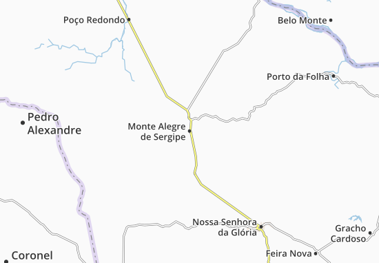 Karte Stadtplan Monte Alegre de Sergipe