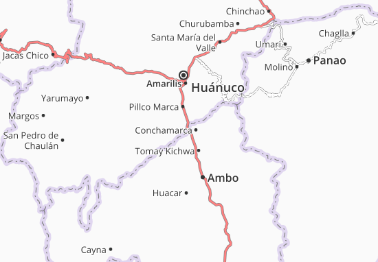 Karte Stadtplan Conchamarca