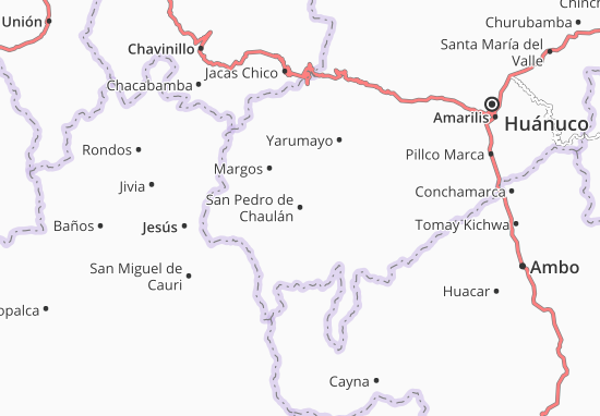 Karte Stadtplan San Pedro de Chaulán