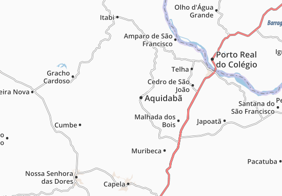 Aquidabã Map