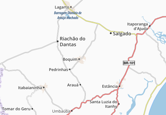 Kaart Plattegrond Boquim Velho