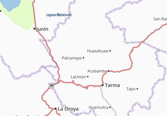 Karte Stadtplan Palcamayo