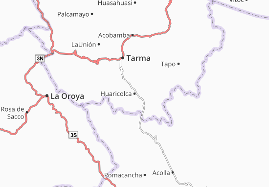 Mapa Huaricolca