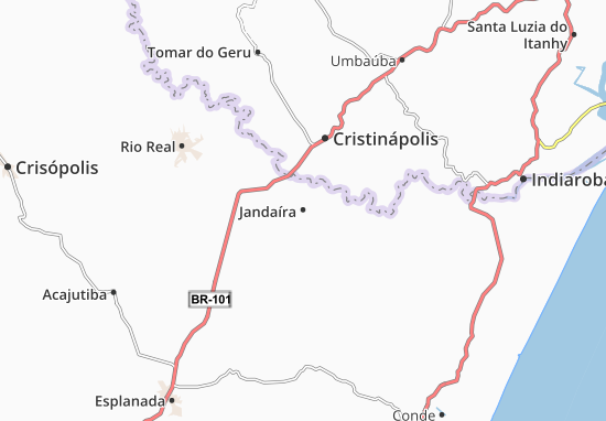 Karte Stadtplan Jandaíra