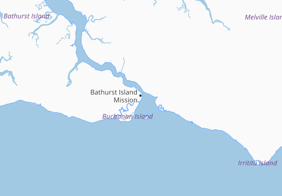 Mapa Bathurst Island Mission