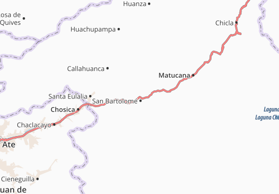 Karte Stadtplan Santa Cruz de Cocachacra