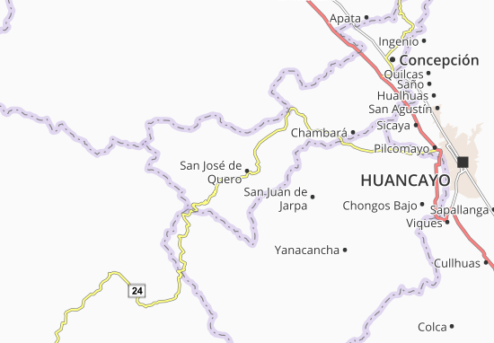 Karte Stadtplan San José de Quero