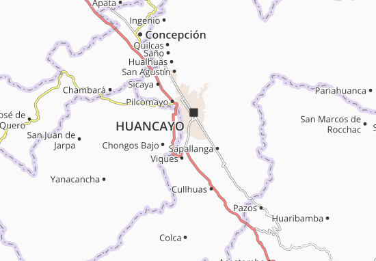 Karte Stadtplan Huancán