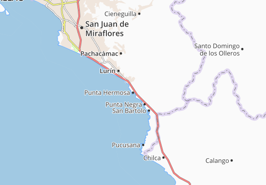 Karte Stadtplan Punta Hermosa