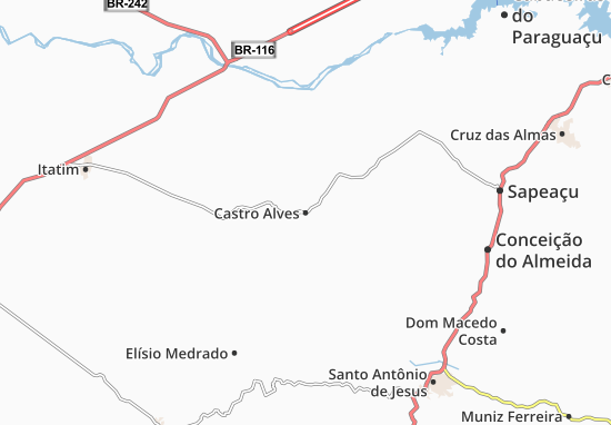 Karte Stadtplan Castro Alves