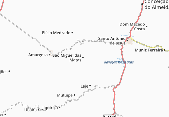 Mapa São Miguel das Matas