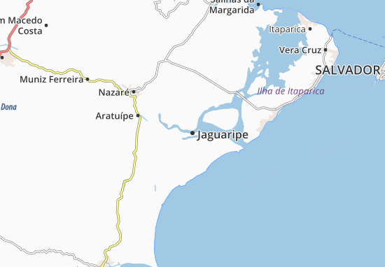 Kaart Plattegrond Jaguaripe