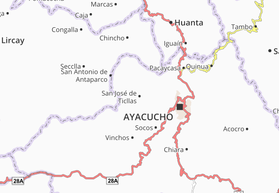 Mapa San José de Ticllas