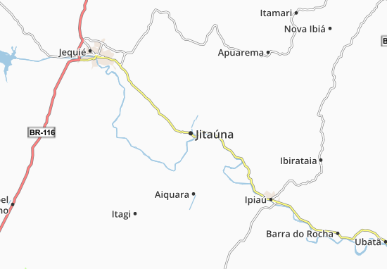 Kaart Plattegrond Jitaúna