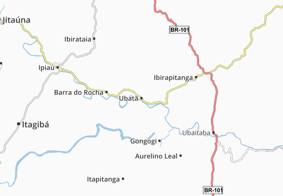 Karte Stadtplan Ubatã