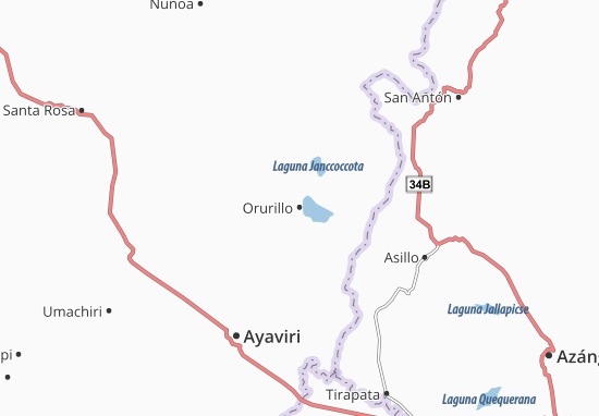 Karte Stadtplan Orurillo