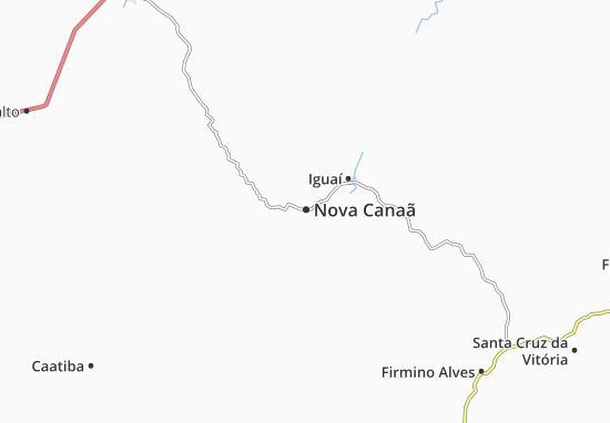 Kaart Plattegrond Nova Canaã