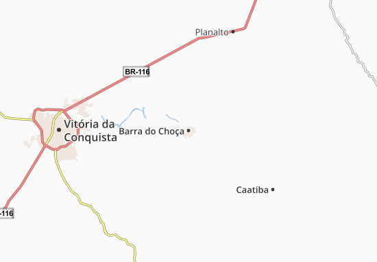 Karte Stadtplan Barra do Choça