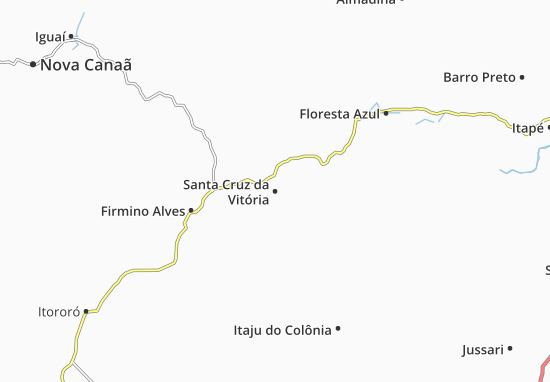 Mapa Santa Cruz da Vitória