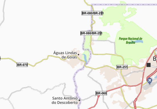 Karte Stadtplan Águas Lindas de Goiás