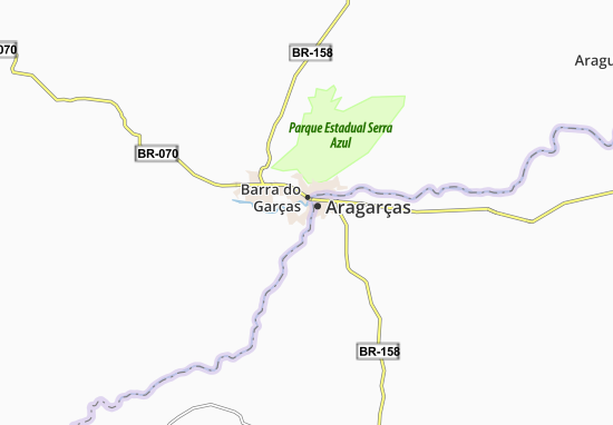 Kaart Plattegrond Pontal do Araguaia