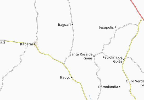 Kaart Plattegrond Taquaral de Goiás