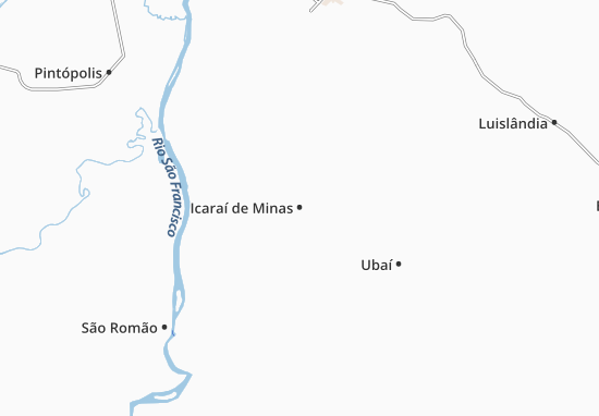 Kaart Plattegrond Icaraí de Minas