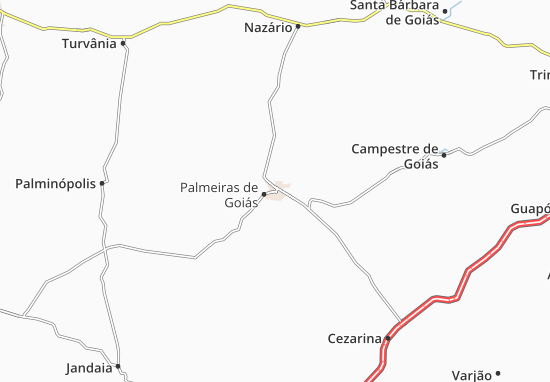 Karte Stadtplan Palmeiras de Goiás