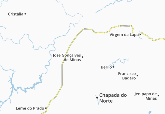 José Gonçalves de Minas Map