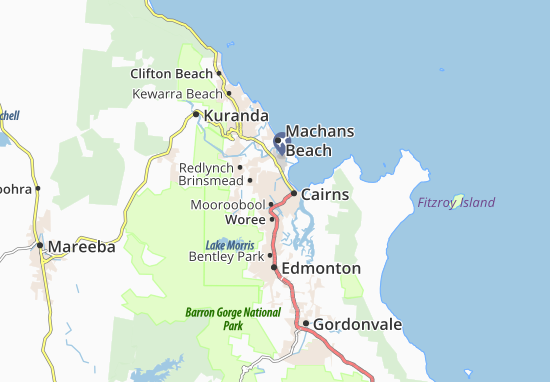 Kaart Plattegrond Cairns